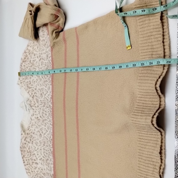 Beachlunchlounge women's XL (16-18) leopard print tan pink sweater long sleeve - Picture 6 of 11